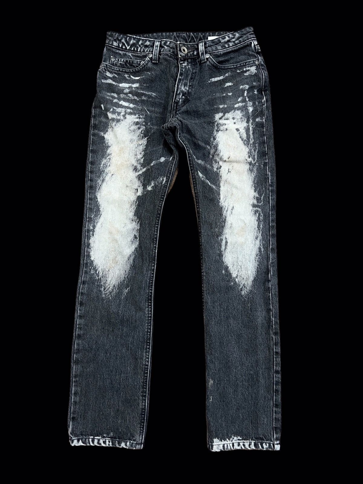 image of Distressed Denim Made In Japan Et Boite Distressed Jeans Grunge Style in Black Distressed (Size 26)