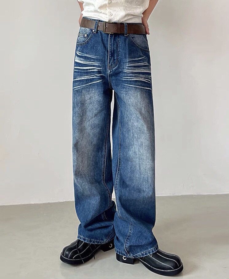 Fashion retro classic denim jeans pants