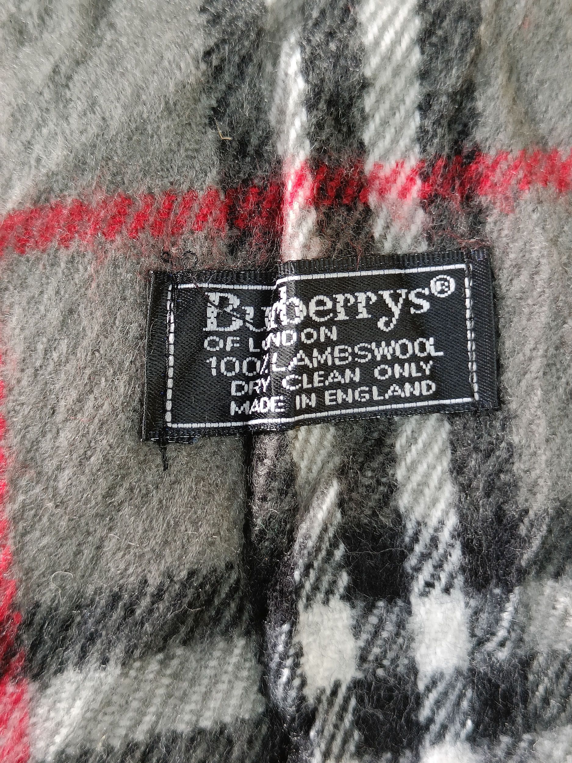 Burberry × Vintage Vintage Burberrys Check 100% Lambswool Neckwear, England Size ONE SIZE - 4 Thumbnail