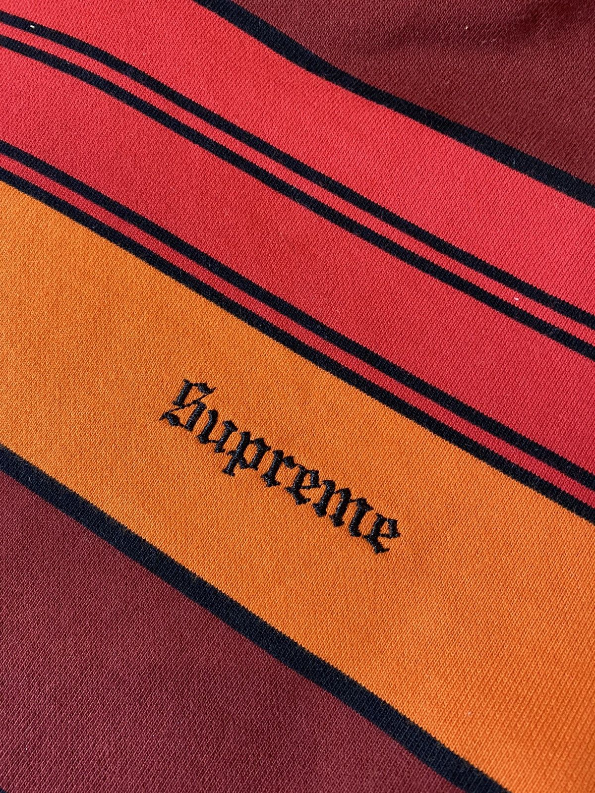 Supreme Supreme Striped Hooded Crewneck Size US M / EU 48-50 / 2 - 2 Thumbnail