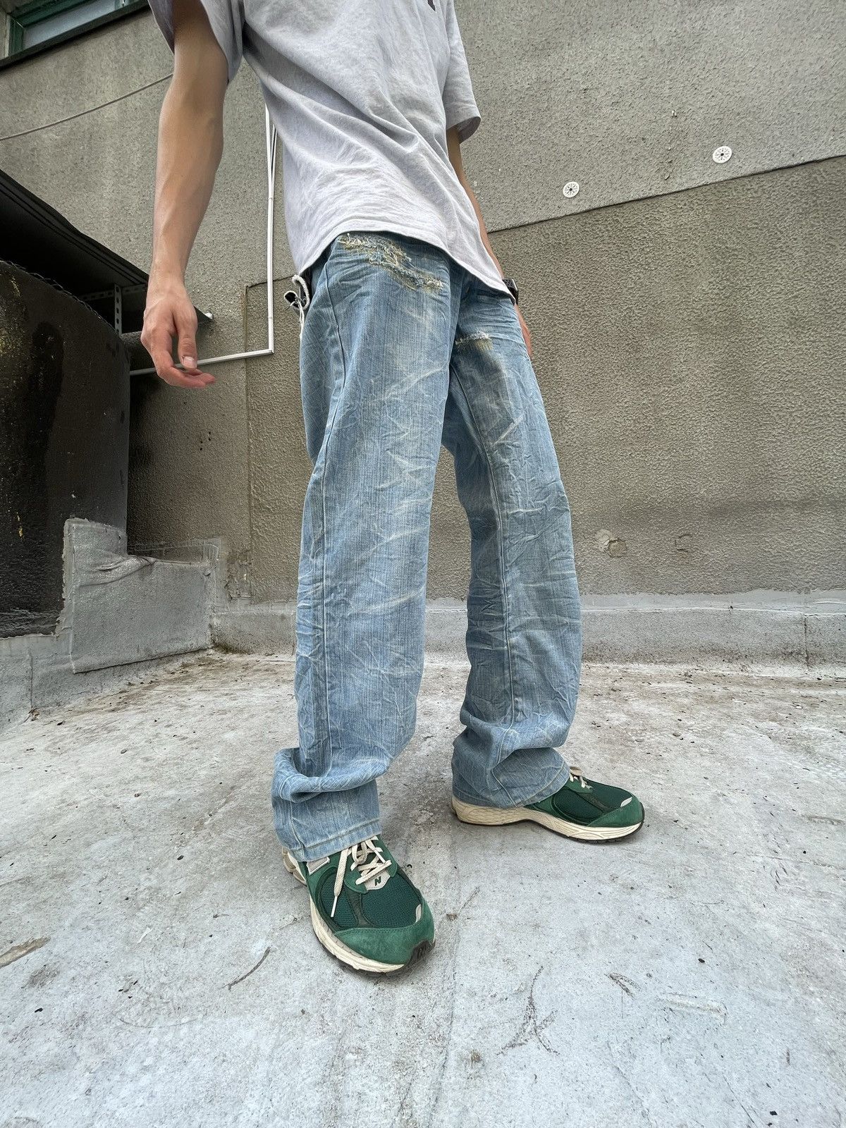 Japanese Brand × Jet Lag × Vintage BNWT Vintage Japanese Brand jet lag distressed jeans Size US 34 / EU 50 - 12 Thumbnail