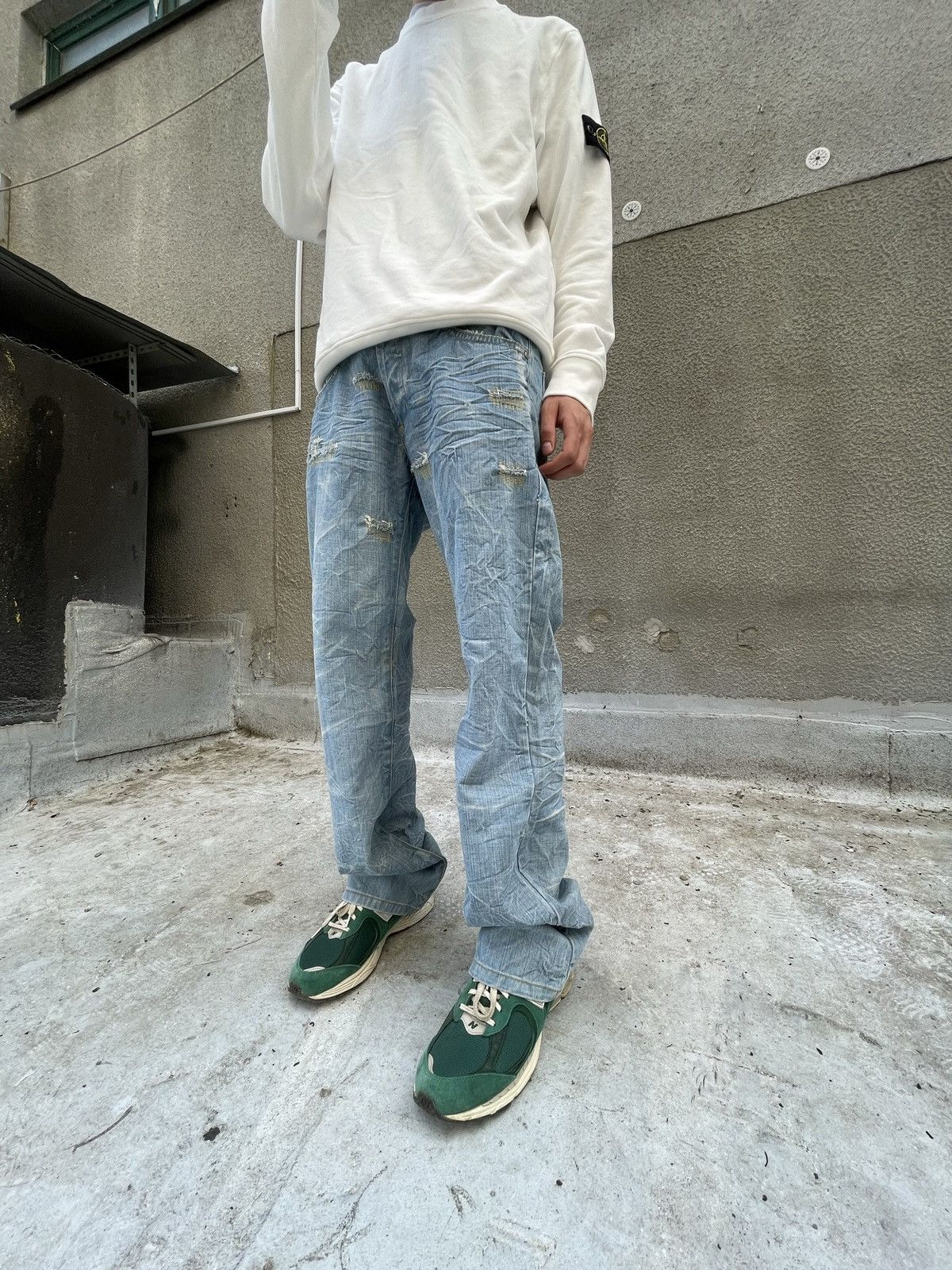 Japanese Brand × Jet Lag × Vintage BNWT Vintage Japanese Brand jet lag distressed jeans Size US 34 / EU 50 - 4 Thumbnail