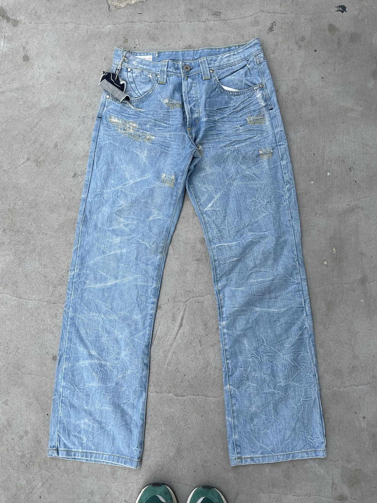Japanese Brand × Jet Lag × Vintage BNWT Vintage Japanese Brand jet lag distressed jeans Size US 34 / EU 50 - 5 Thumbnail