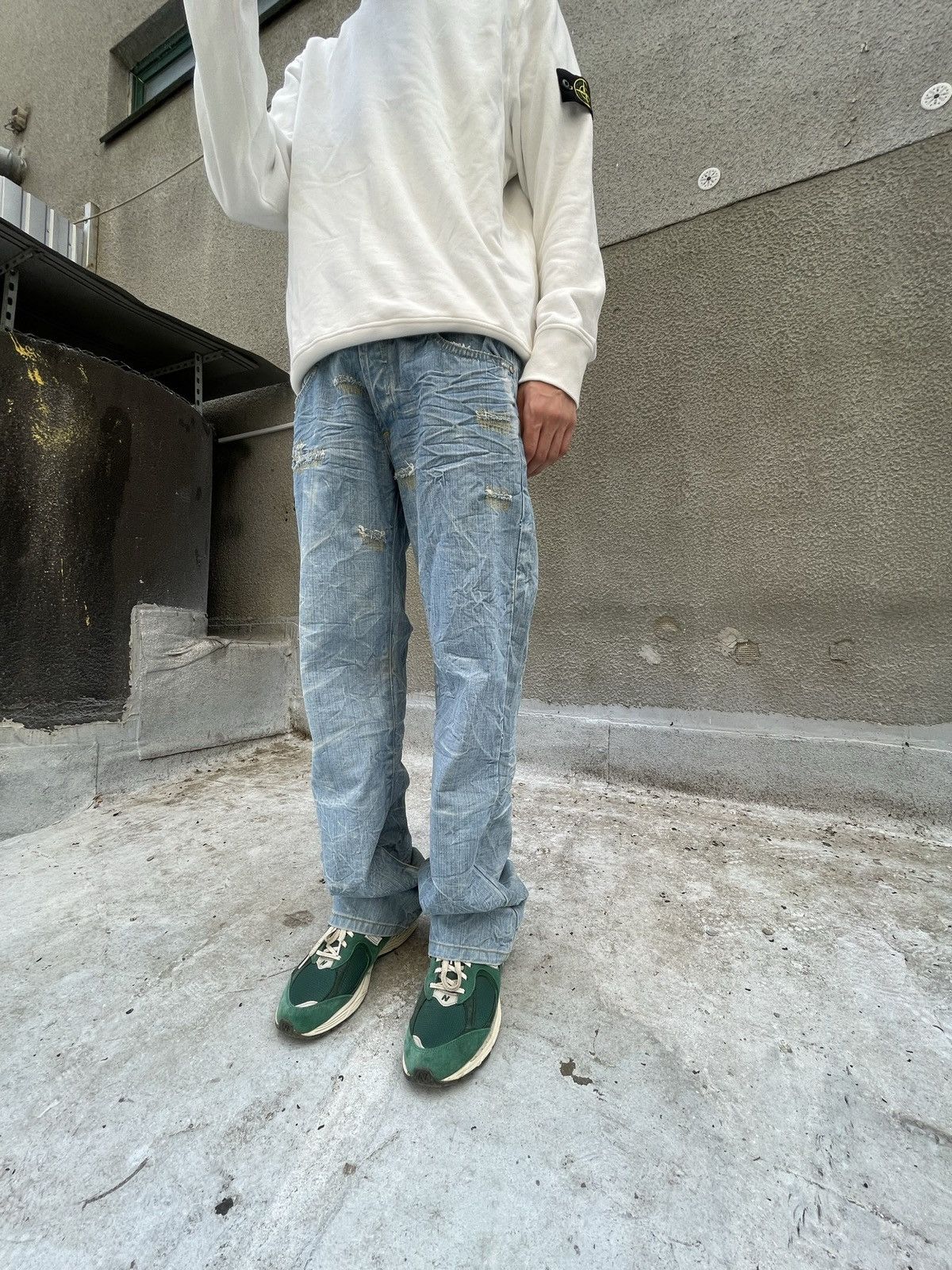 Japanese Brand × Jet Lag × Vintage BNWT Vintage Japanese Brand jet lag distressed jeans Size US 34 / EU 50 - 13 Thumbnail