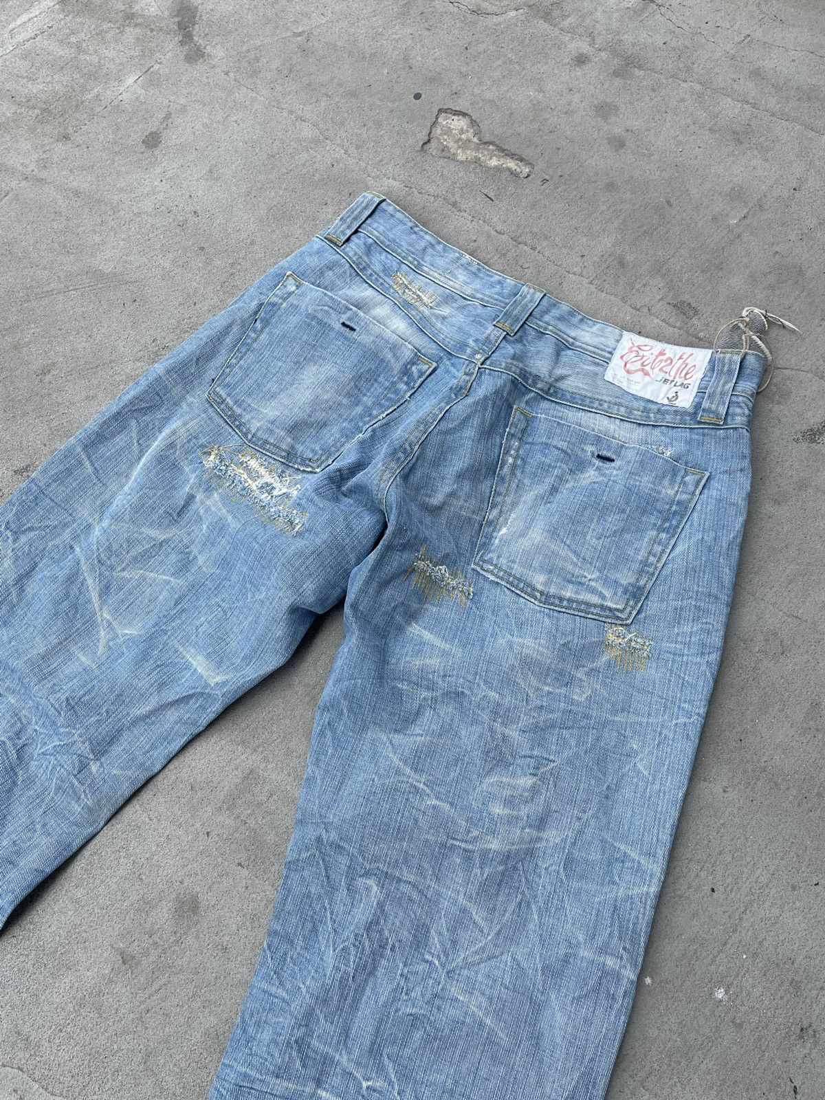Japanese Brand × Jet Lag × Vintage BNWT Vintage Japanese Brand jet lag distressed jeans Size US 34 / EU 50 - 11 Thumbnail