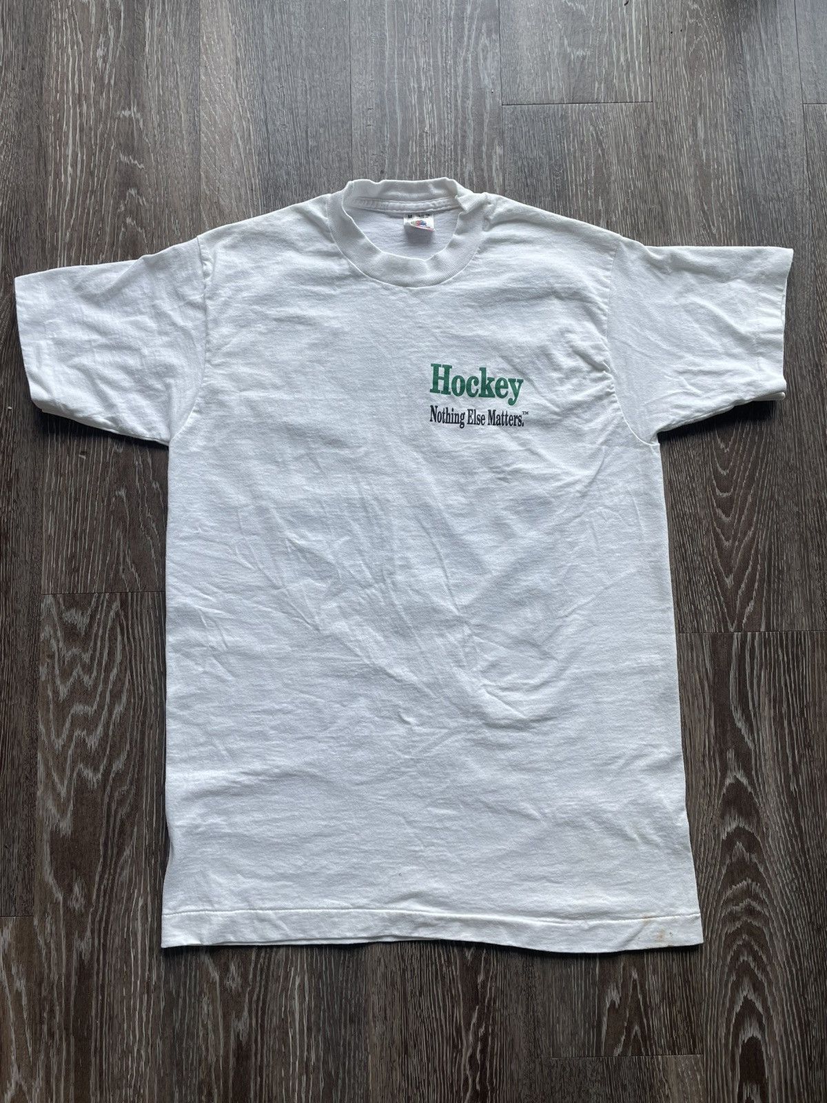 Fruit Of The Loom Vintage Single Stitch Hockey Tee Size US M / EU 48-50 / 2 - 2 Thumbnail