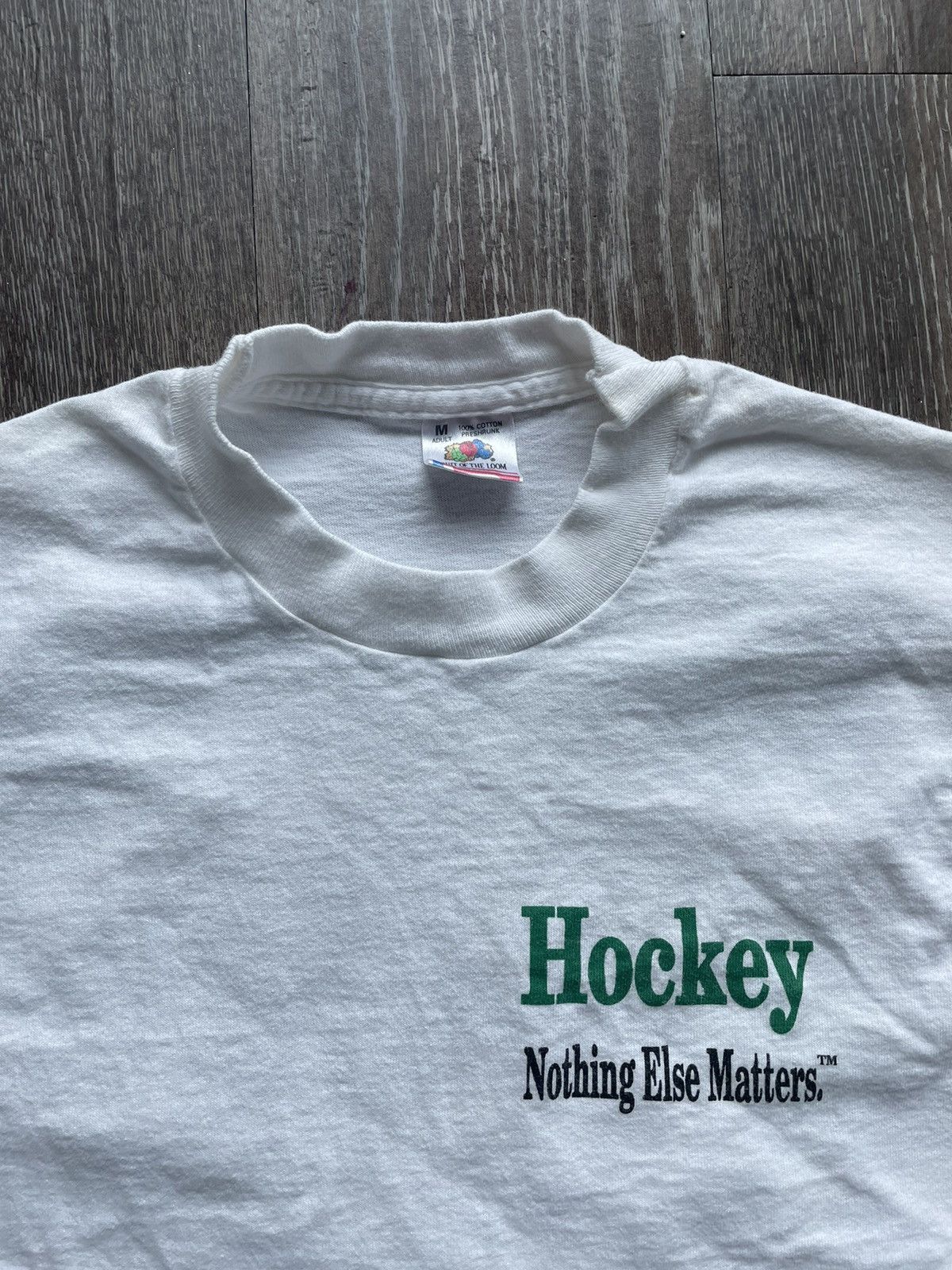 Fruit Of The Loom Vintage Single Stitch Hockey Tee Size US M / EU 48-50 / 2 - 3 Thumbnail
