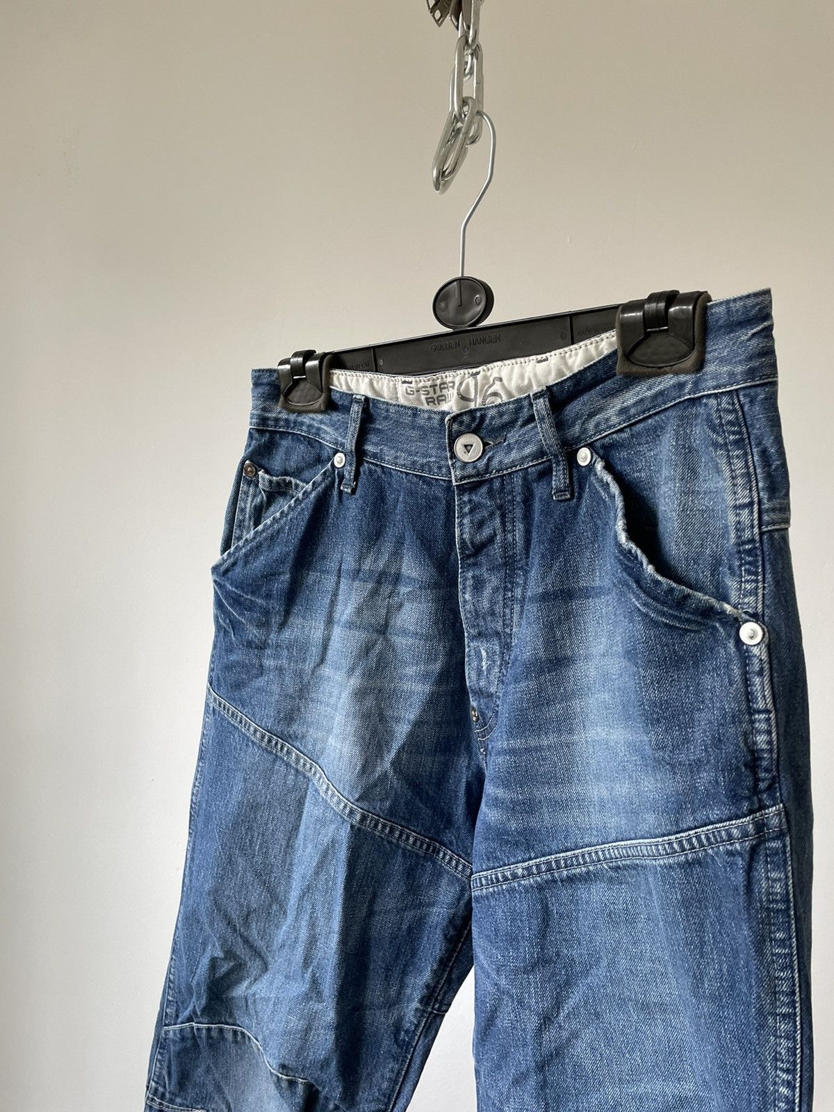 G-Star × Vintage Vintage G Star Raw jeans 30x32 denim blue double knee Size US 30 / EU 46 - 5 Thumbnail