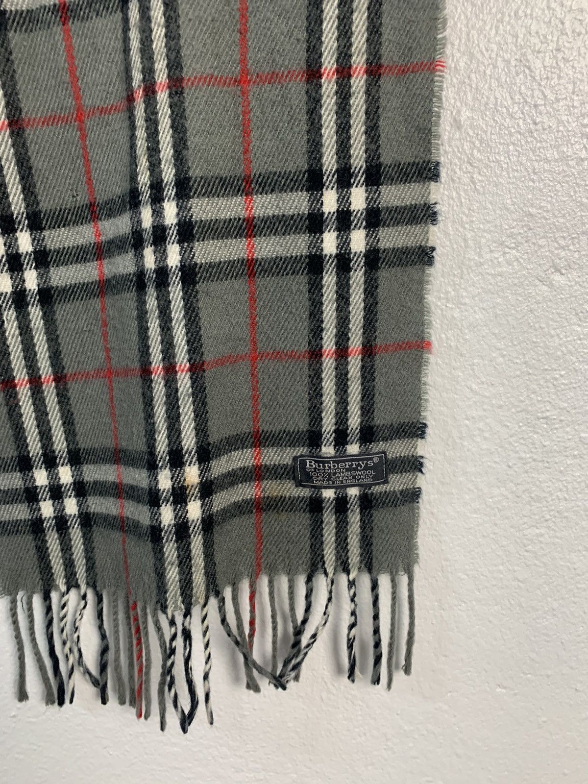 Burberry Vintage Burberrys Nova Check Lambswool Scarf Size ONE SIZE - 3 Thumbnail