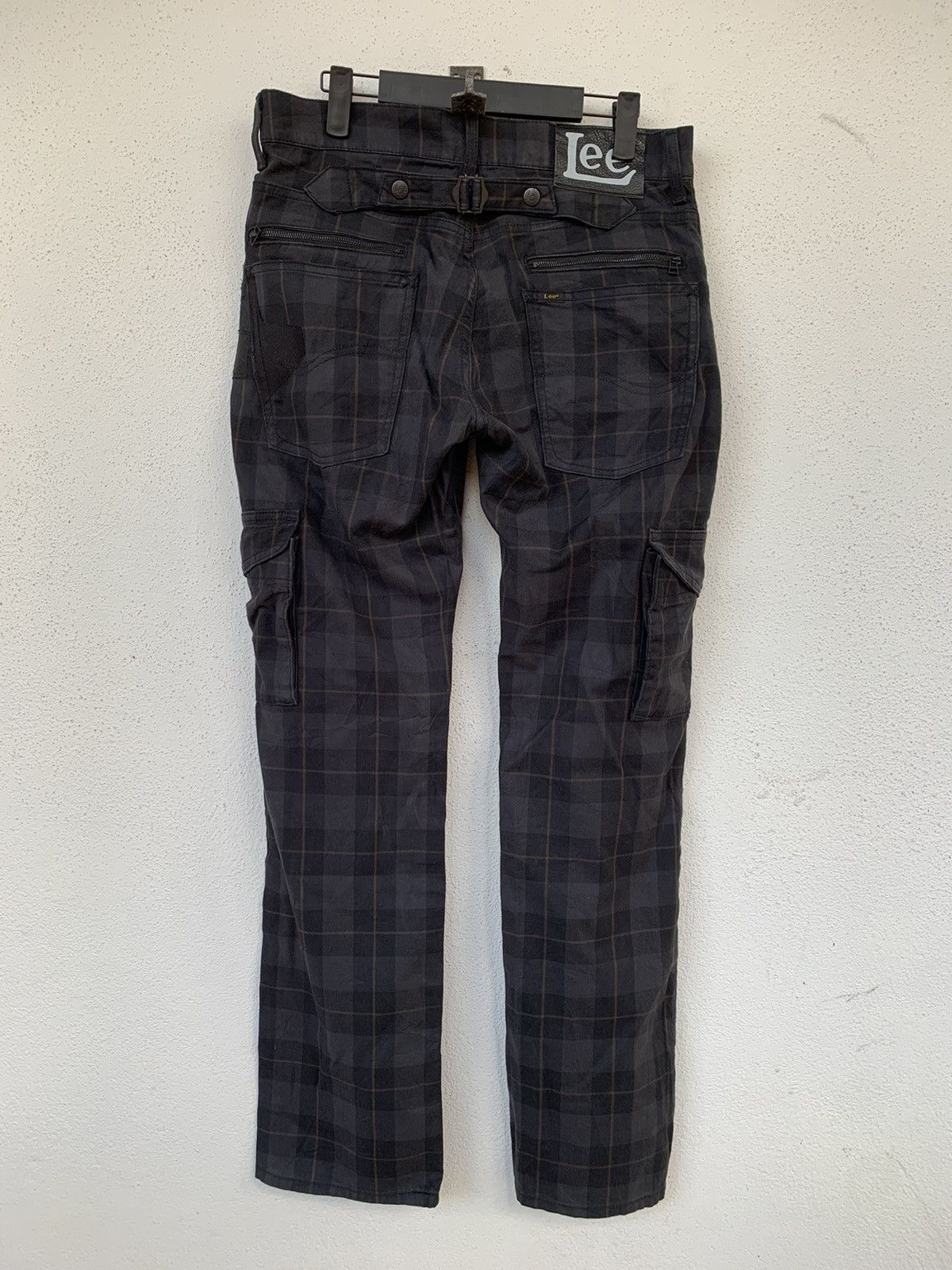 Japanese Brand × Lee × Vintage Vintage Lee Chekered Cargo Pant Back Buckle Size US 32 / EU 48 - 3 Thumbnail
