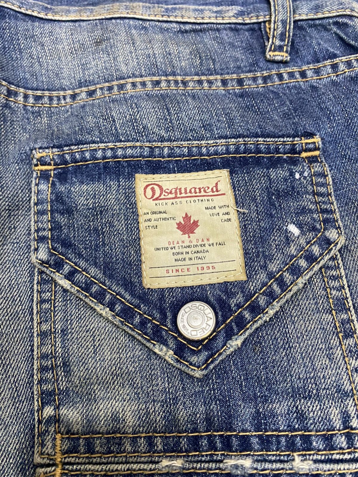 Dsquared2 DSQUARED2 MADE IN ITALY DISTRESSED DENIM PANTS RARE DESIGN Size US 35 - 10 Thumbnail
