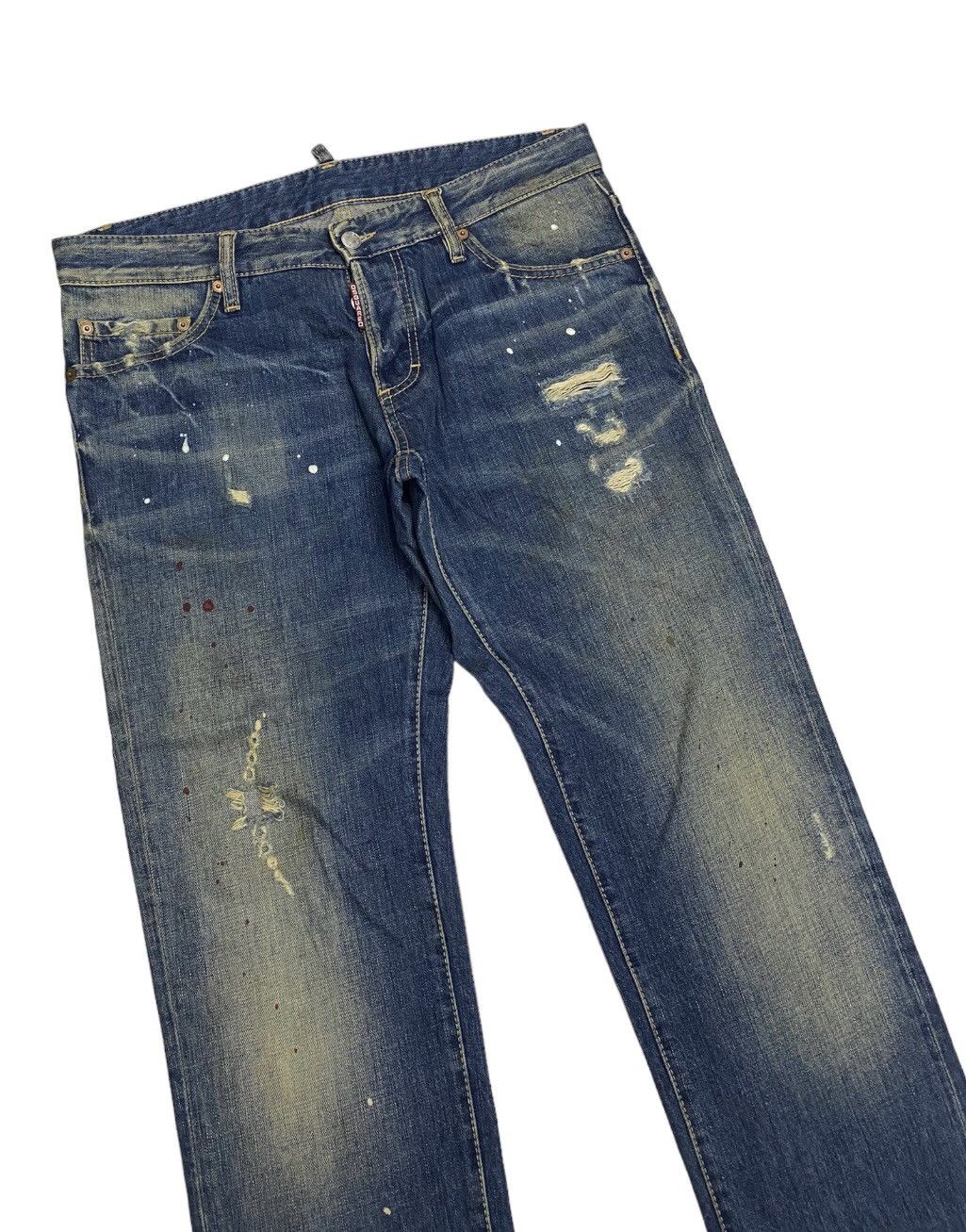 Dsquared2 DSQUARED2 MADE IN ITALY DISTRESSED DENIM PANTS RARE DESIGN Size US 35 - 9 Thumbnail