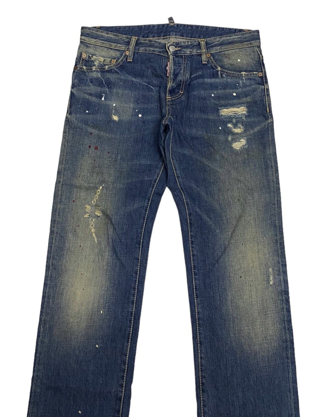Dsquared2 DSQUARED2 MADE IN ITALY DISTRESSED DENIM PANTS RARE DESIGN Size US 35 - 7 Thumbnail