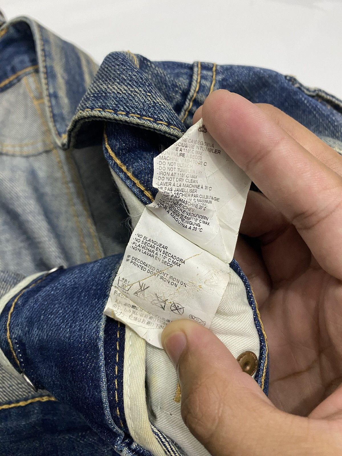 Dsquared2 DSQUARED2 MADE IN ITALY DISTRESSED DENIM PANTS RARE DESIGN Size US 35 - 14 Thumbnail