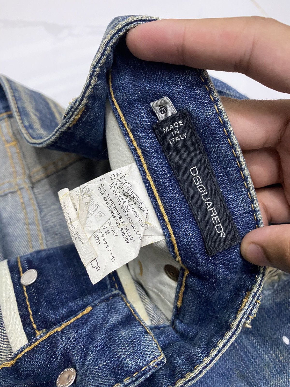 Dsquared2 DSQUARED2 MADE IN ITALY DISTRESSED DENIM PANTS RARE DESIGN Size US 35 - 13 Thumbnail