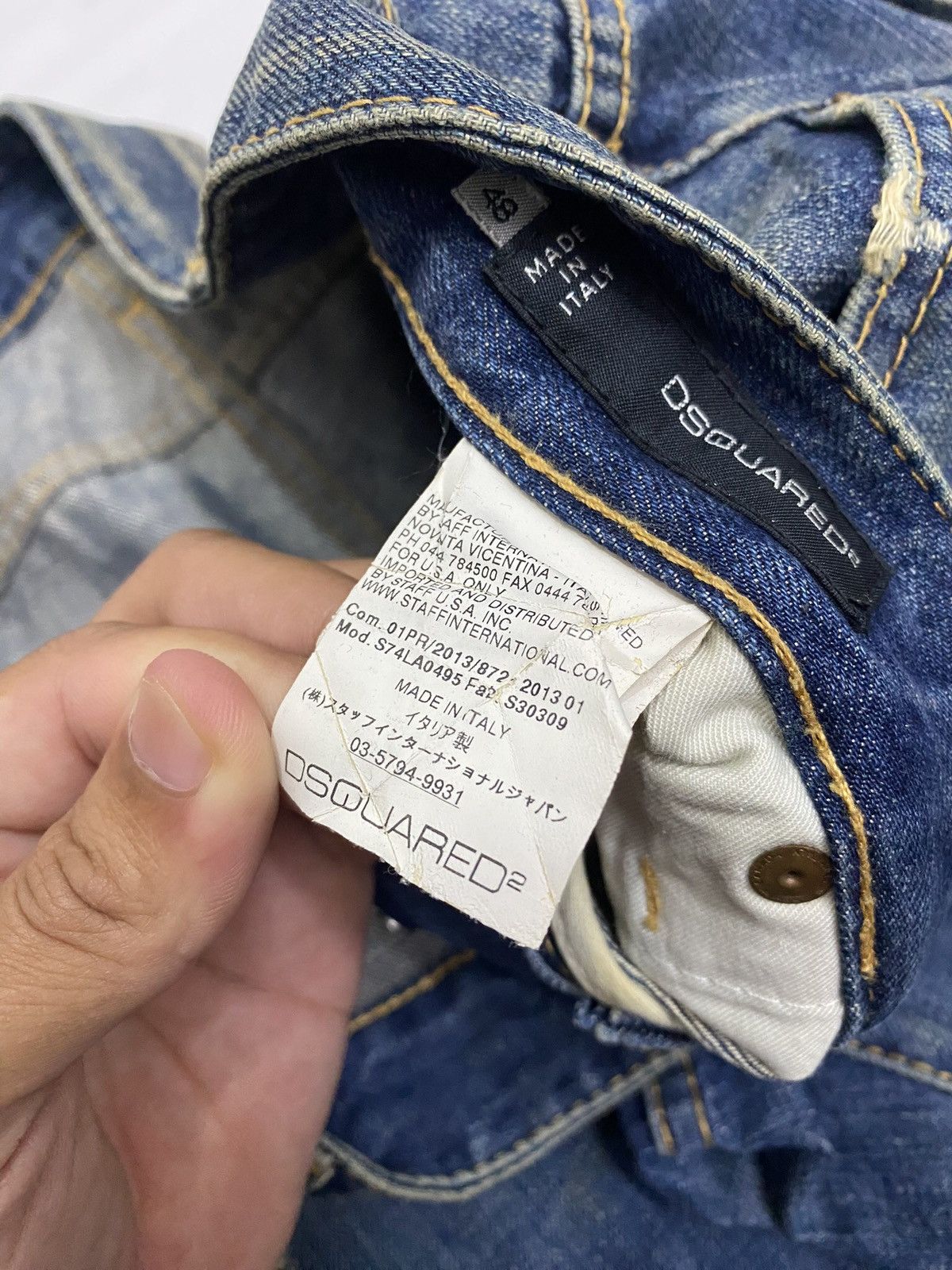 Dsquared2 DSQUARED2 MADE IN ITALY DISTRESSED DENIM PANTS RARE DESIGN Size US 35 - 15 Thumbnail