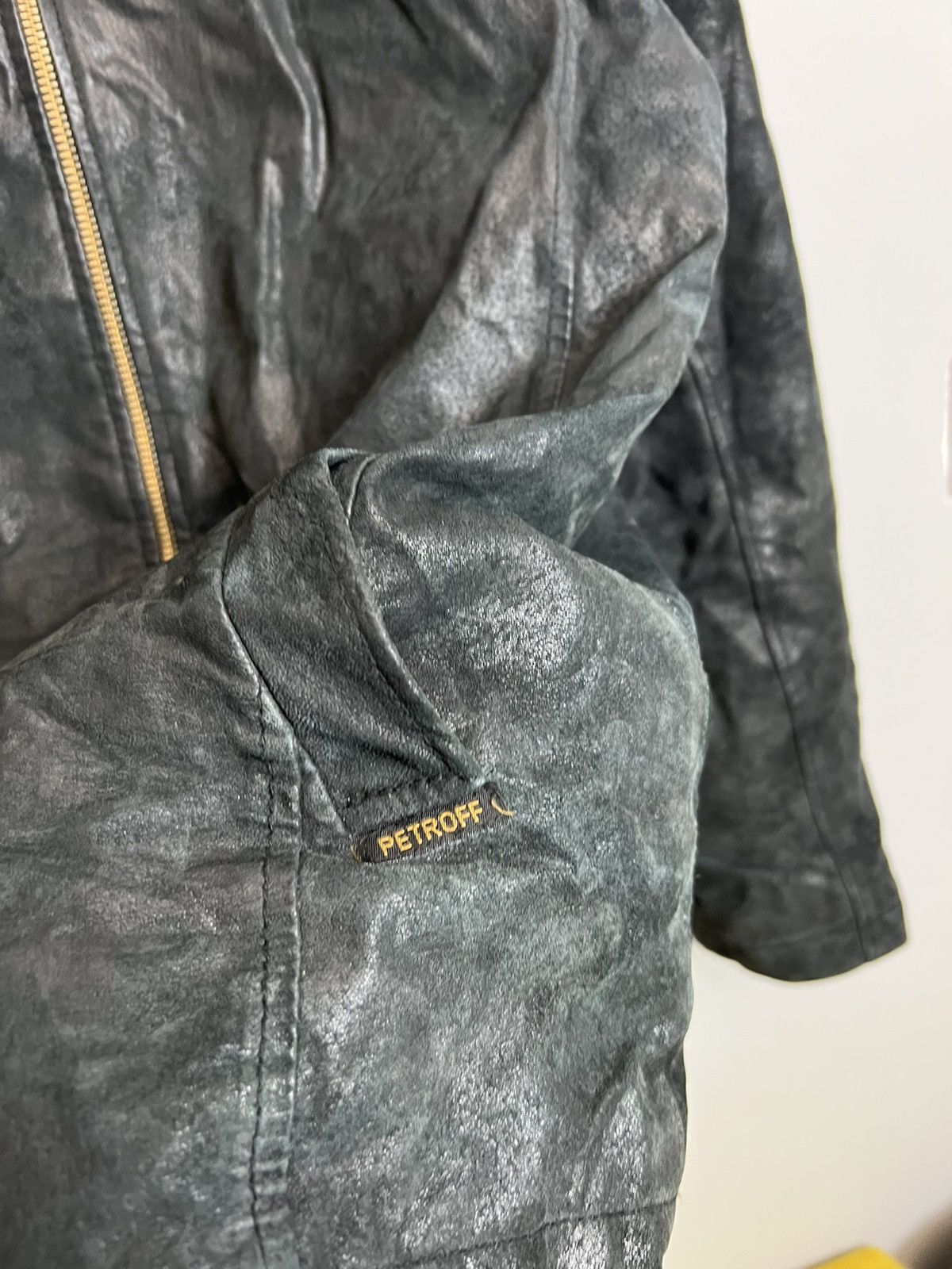 Vintage Vintage 90s Petrof Genuine Real Leather Rare Jacket XL Size US XL / EU 56 / 4 - 6 Thumbnail