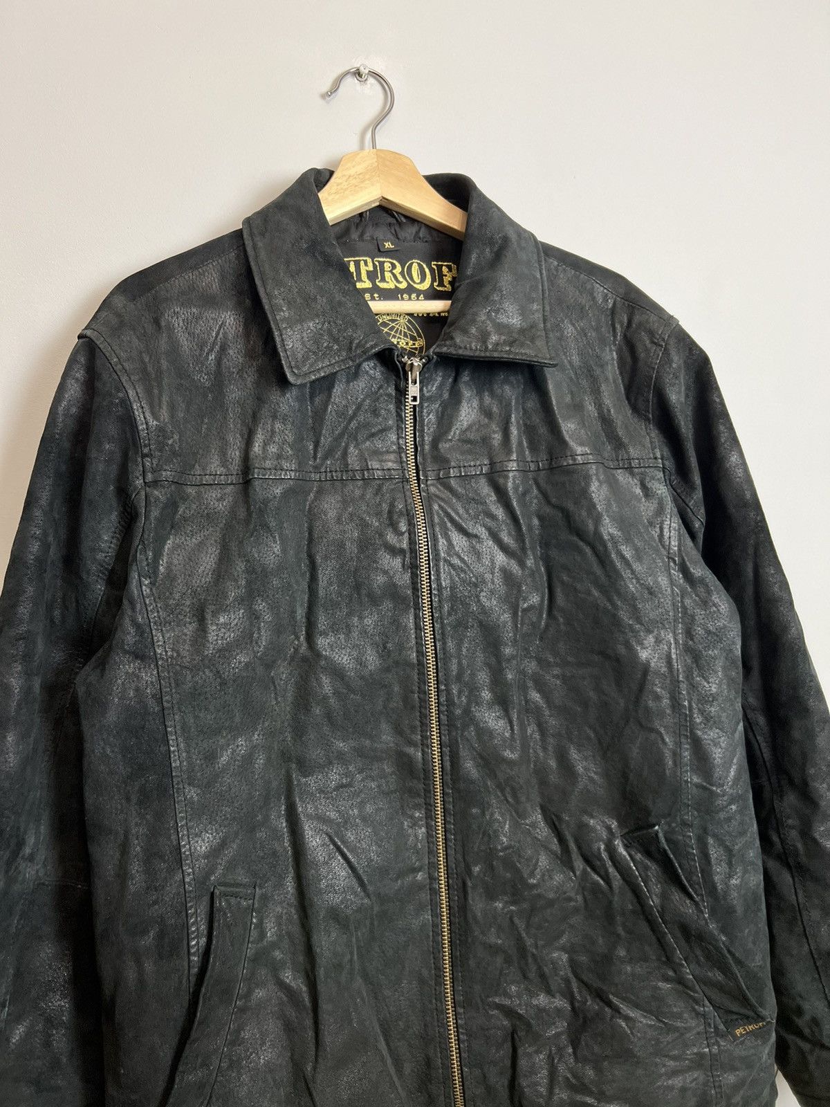 Vintage Vintage 90s Petrof Genuine Real Leather Rare Jacket XL Size US XL / EU 56 / 4 - 5 Thumbnail
