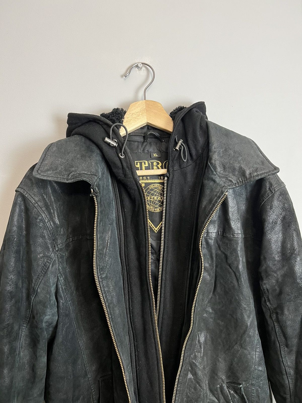 Vintage Vintage 90s Petrof Genuine Real Leather Rare Jacket XL Size US XL / EU 56 / 4 - 3 Thumbnail