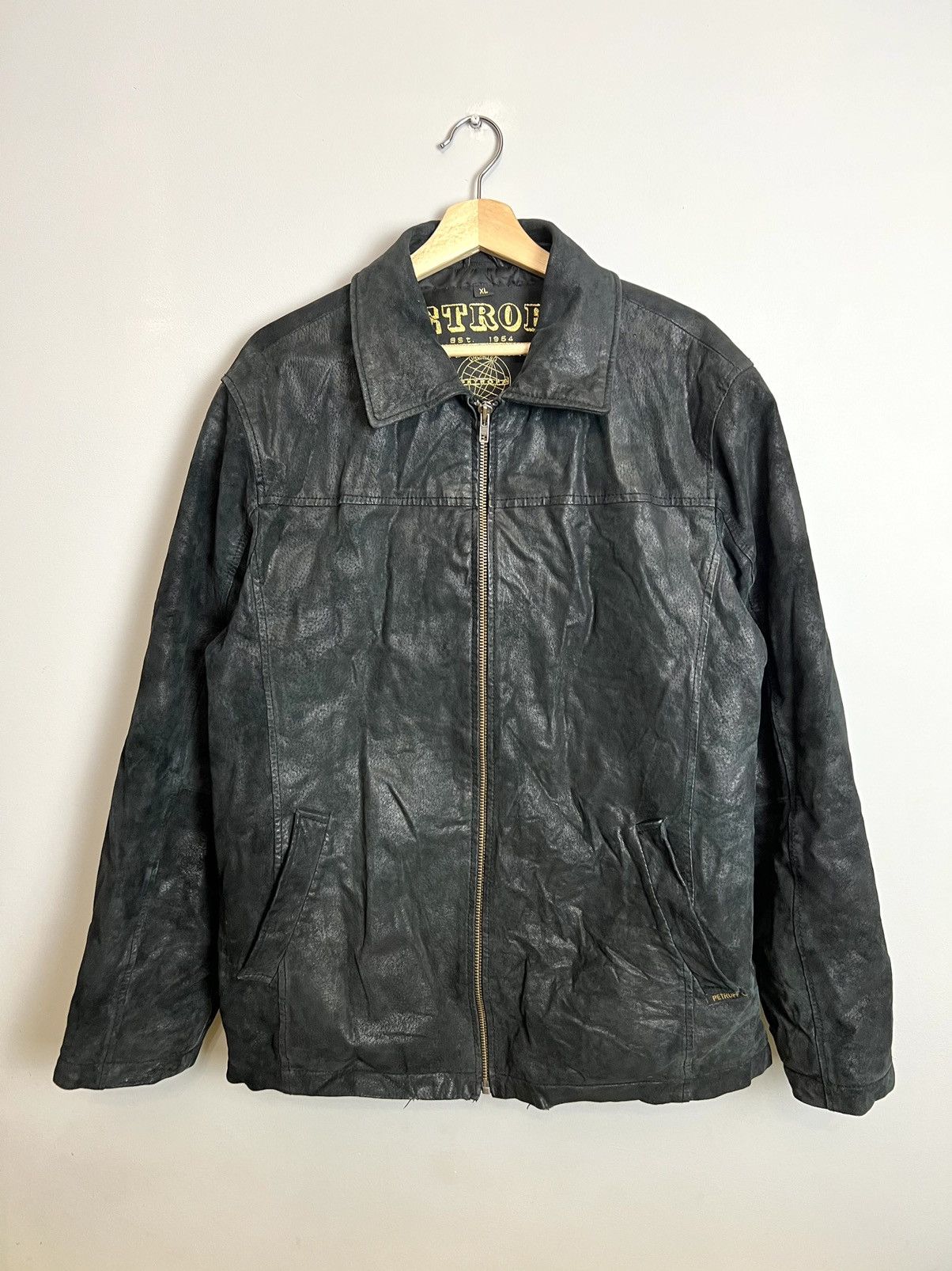 Vintage Vintage 90s Petrof Genuine Real Leather Rare Jacket XL Size US XL / EU 56 / 4 - 1 Thumbnail