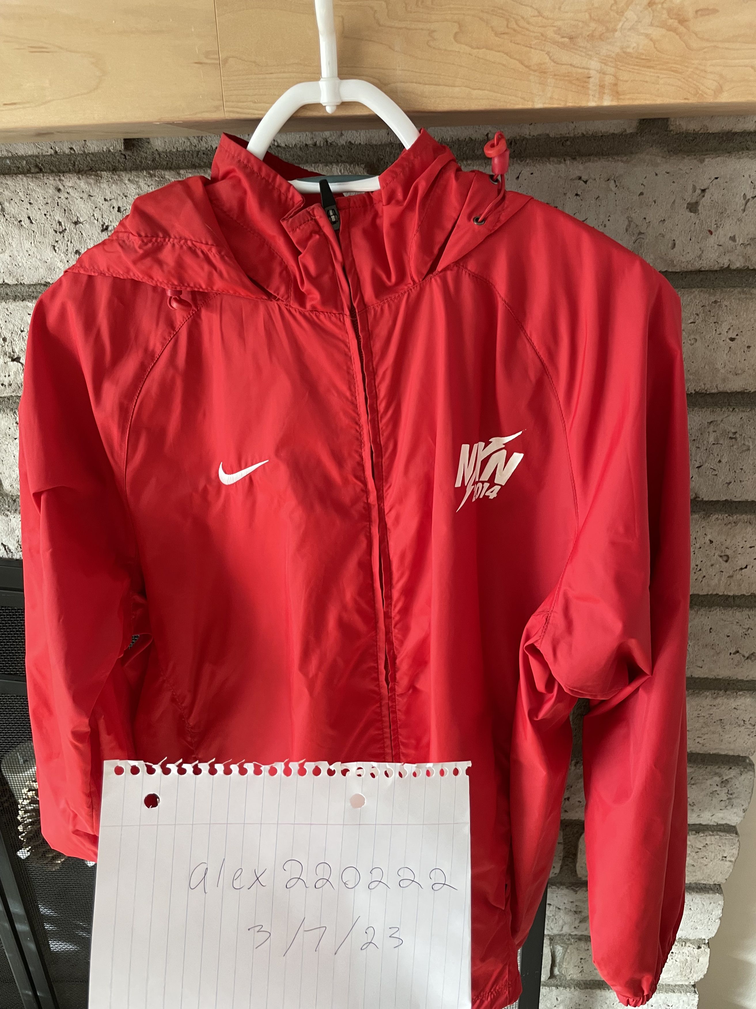 Red nike waterproof jacket on sale