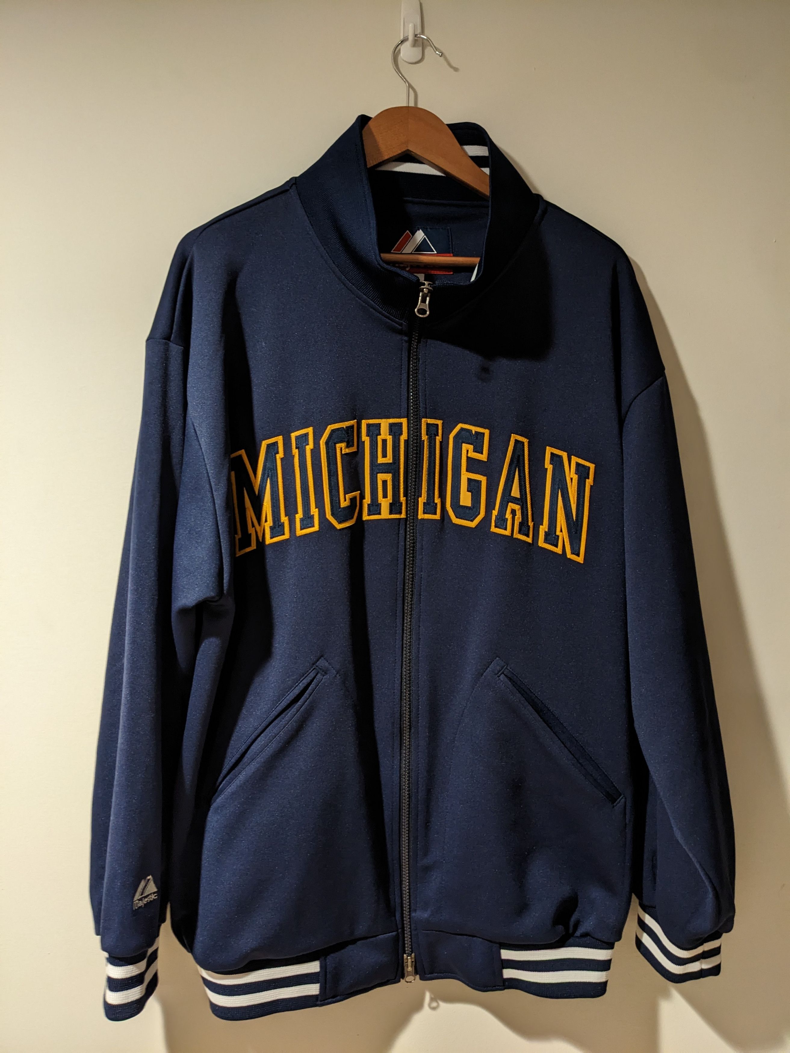 Vintage Michigan University Majestic Fleece Zip Up Jacket