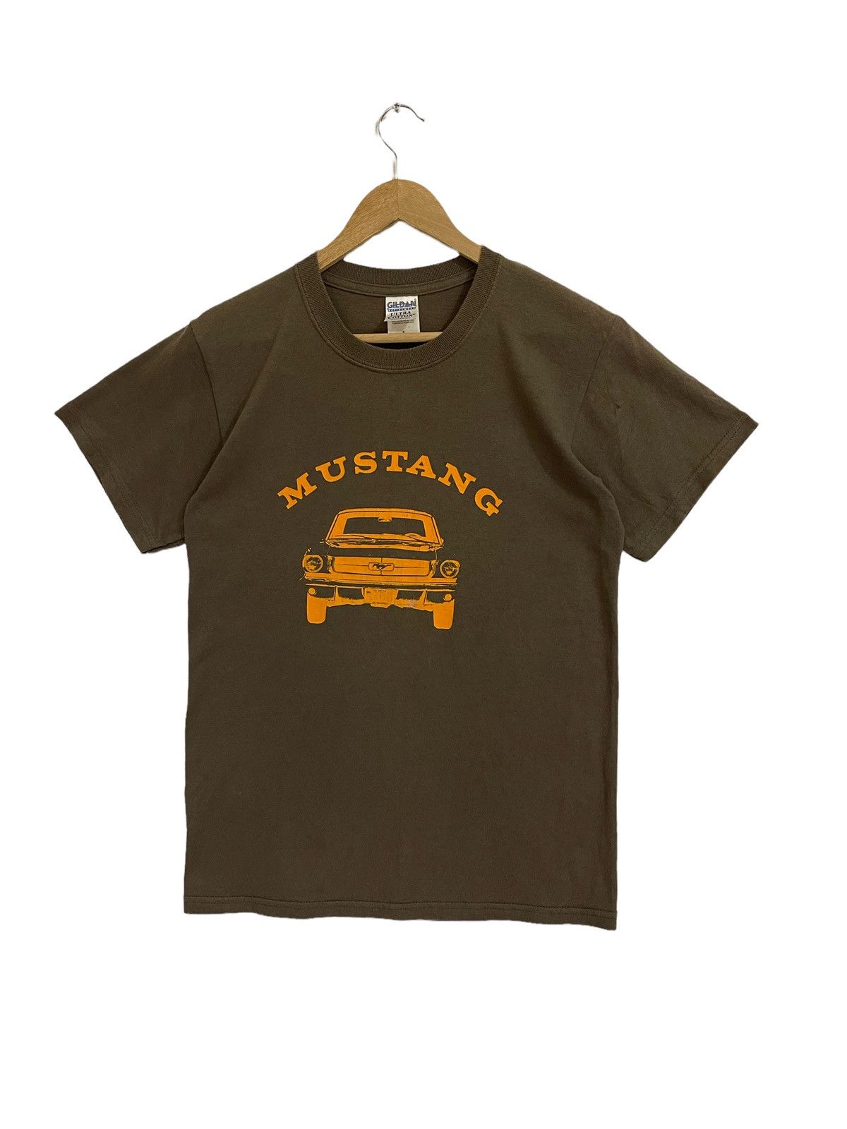 image of Vintage Mustang Tshirt in Brown, Men's (Size Small)