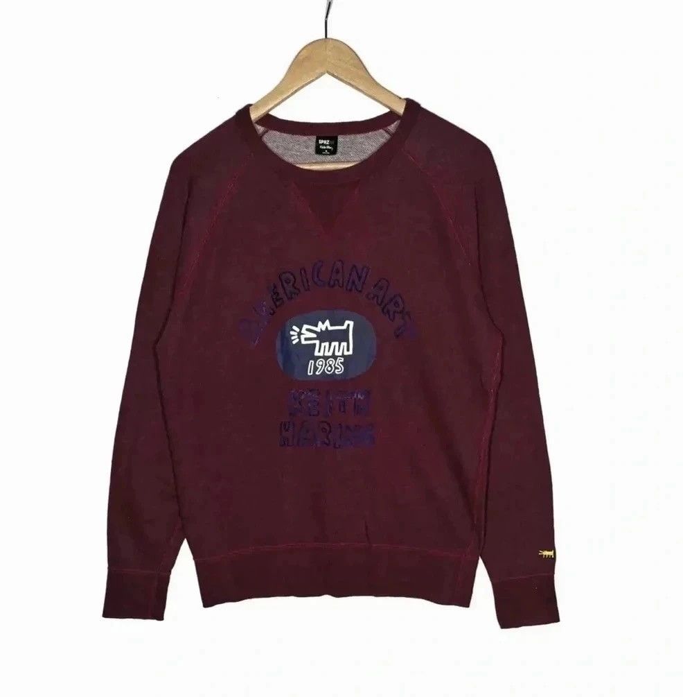 image of Sweatshirt Pop Art Streetwear in Maroon, Men's (Size Medium)