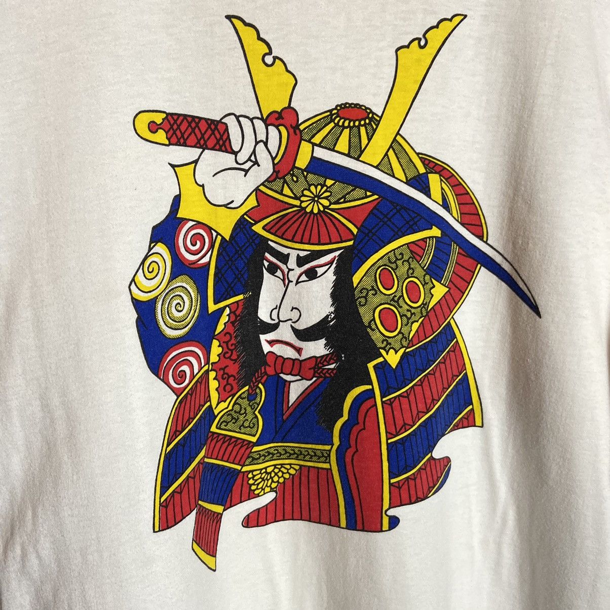 Vintage 80s Samurai Japanese Swordsman Single Stitch Tee