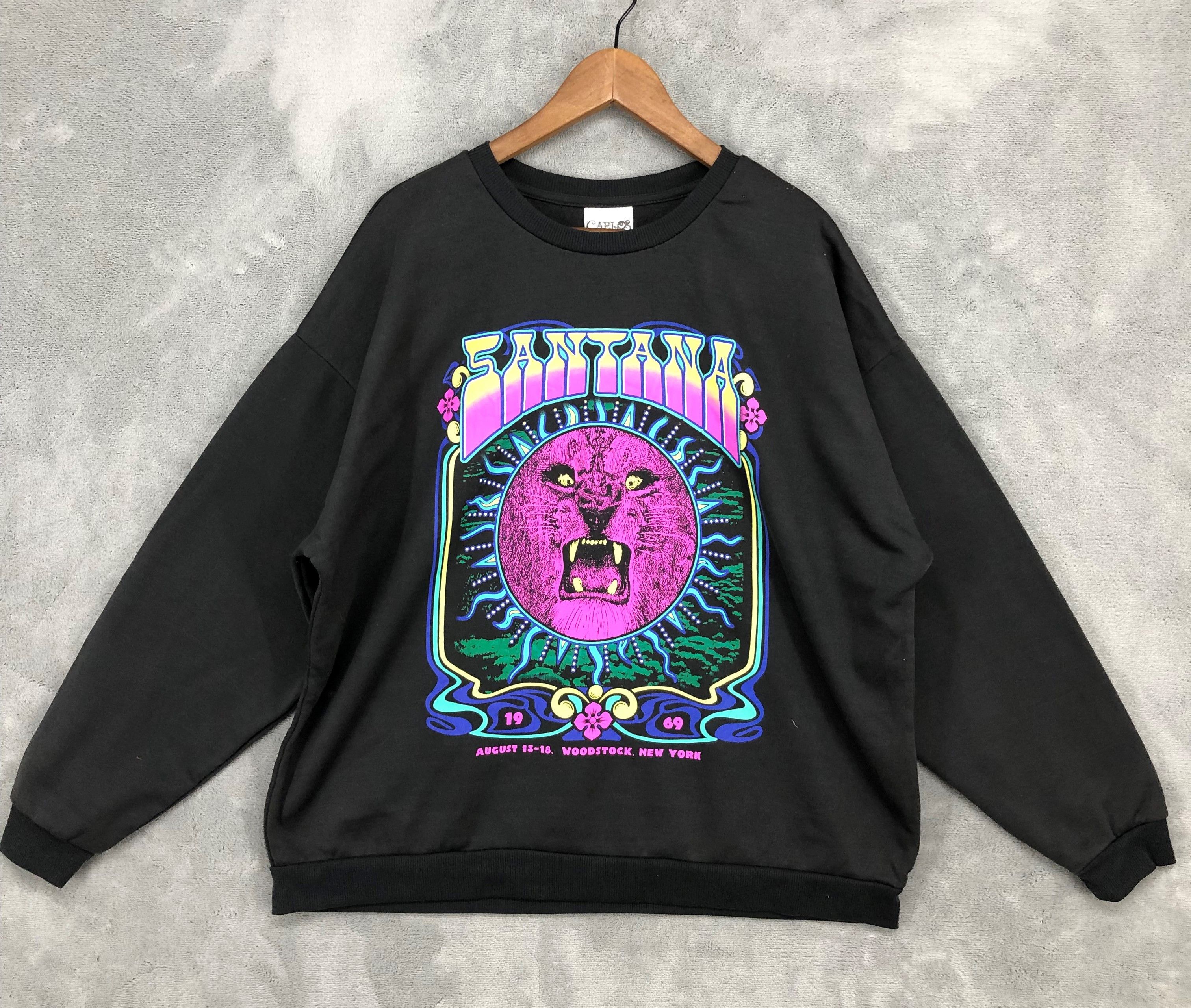 Band Tees Carlos Santana Woodstock New York Crewneck Sweatshirt Size US XXL / EU 58 / 5 - 1 Thumbnail