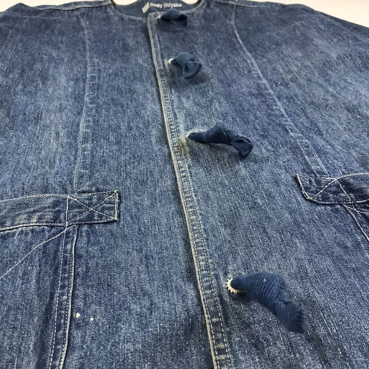 Issey Miyake Issey Miyake Oversized Denim Trench jacket Size US L / EU 52-54 / 3 - 7 Thumbnail