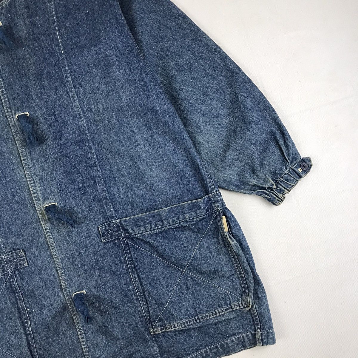 Issey Miyake Issey Miyake Oversized Denim Trench jacket Size US L / EU 52-54 / 3 - 5 Thumbnail