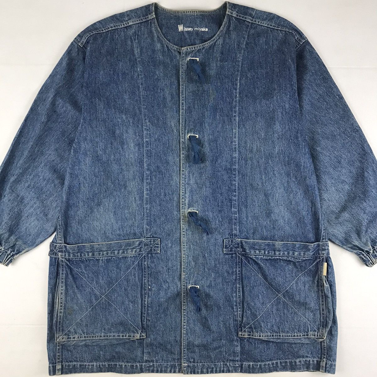 Issey Miyake Issey Miyake Oversized Denim Trench jacket Size US L / EU 52-54 / 3 - 2 Thumbnail