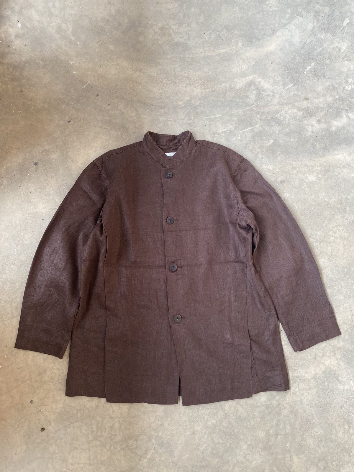 Designer × Issey Miyake × Japanese Brand Issey Miyake Plantation Embroidery Linen Jacket Men Size US M / EU 48-50 / 2 - 8 Thumbnail