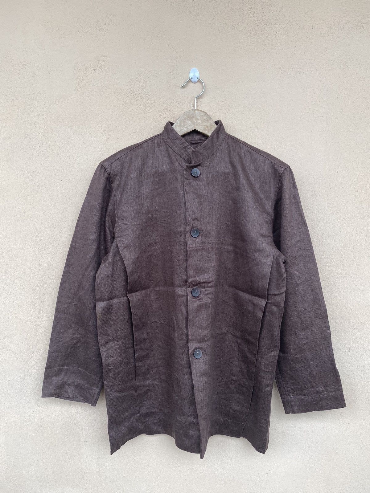 Designer × Issey Miyake × Japanese Brand Issey Miyake Plantation Embroidery Linen Jacket Men Size US M / EU 48-50 / 2 - 1 Thumbnail