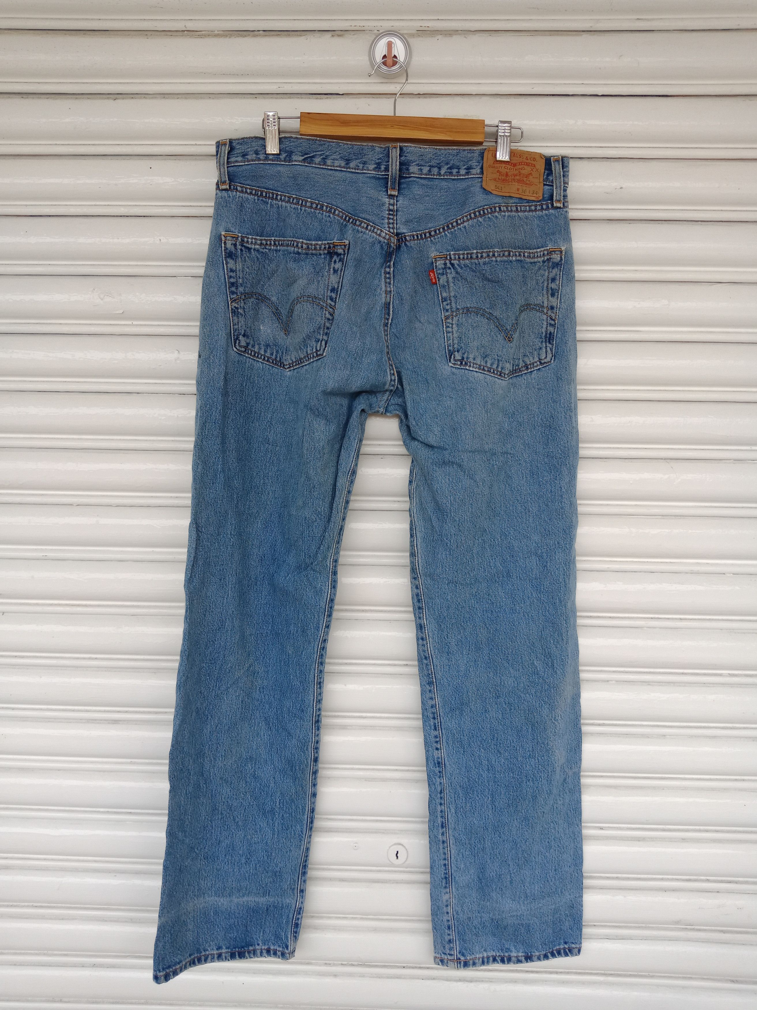 Levi's Levi's 501 Distressed Light Washed Made in USA (35" x 33") Size US 35 - 2 Thumbnail