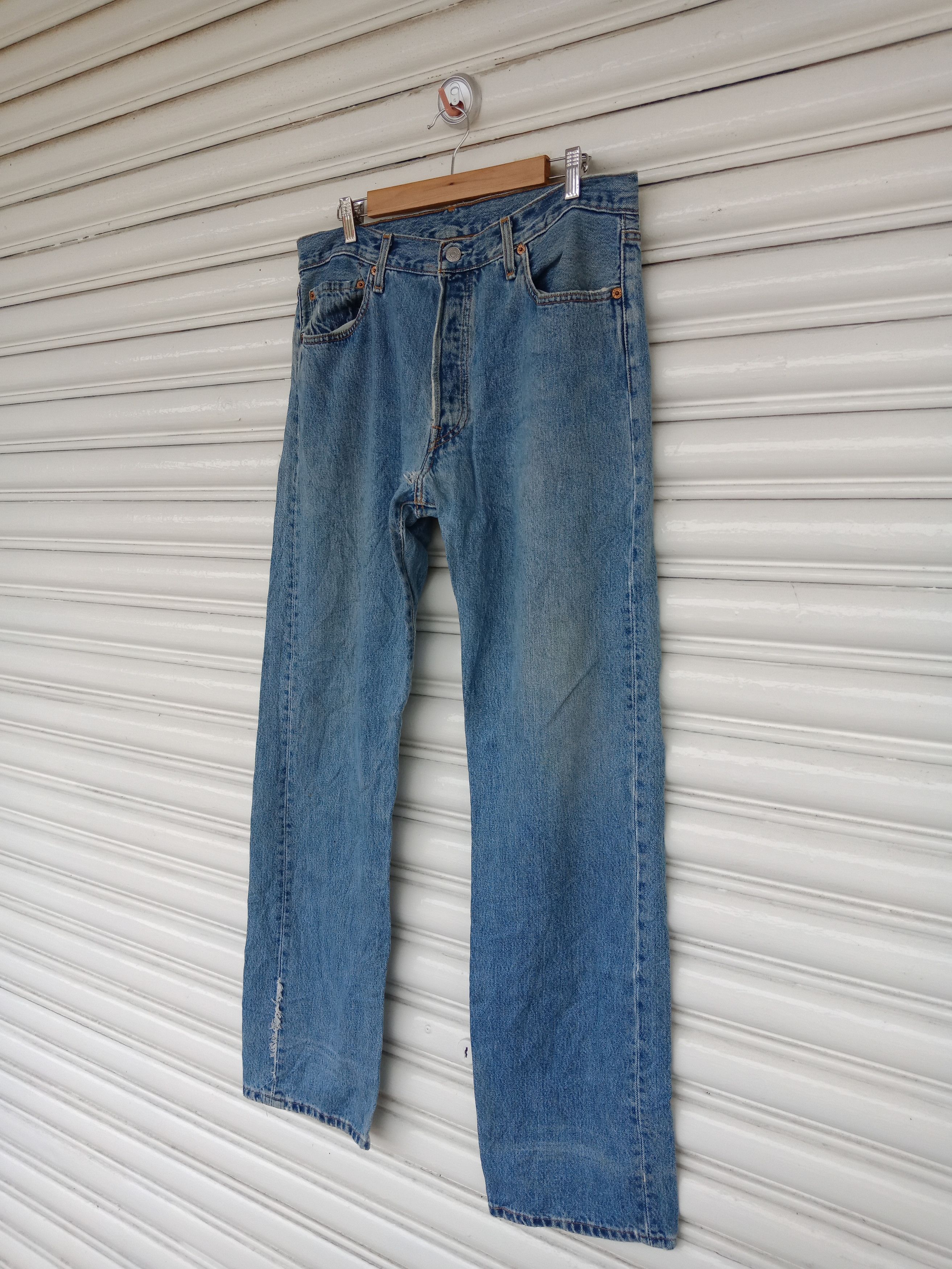 Levi's Levi's 501 Distressed Light Washed Made in USA (35" x 33") Size US 35 - 3 Thumbnail