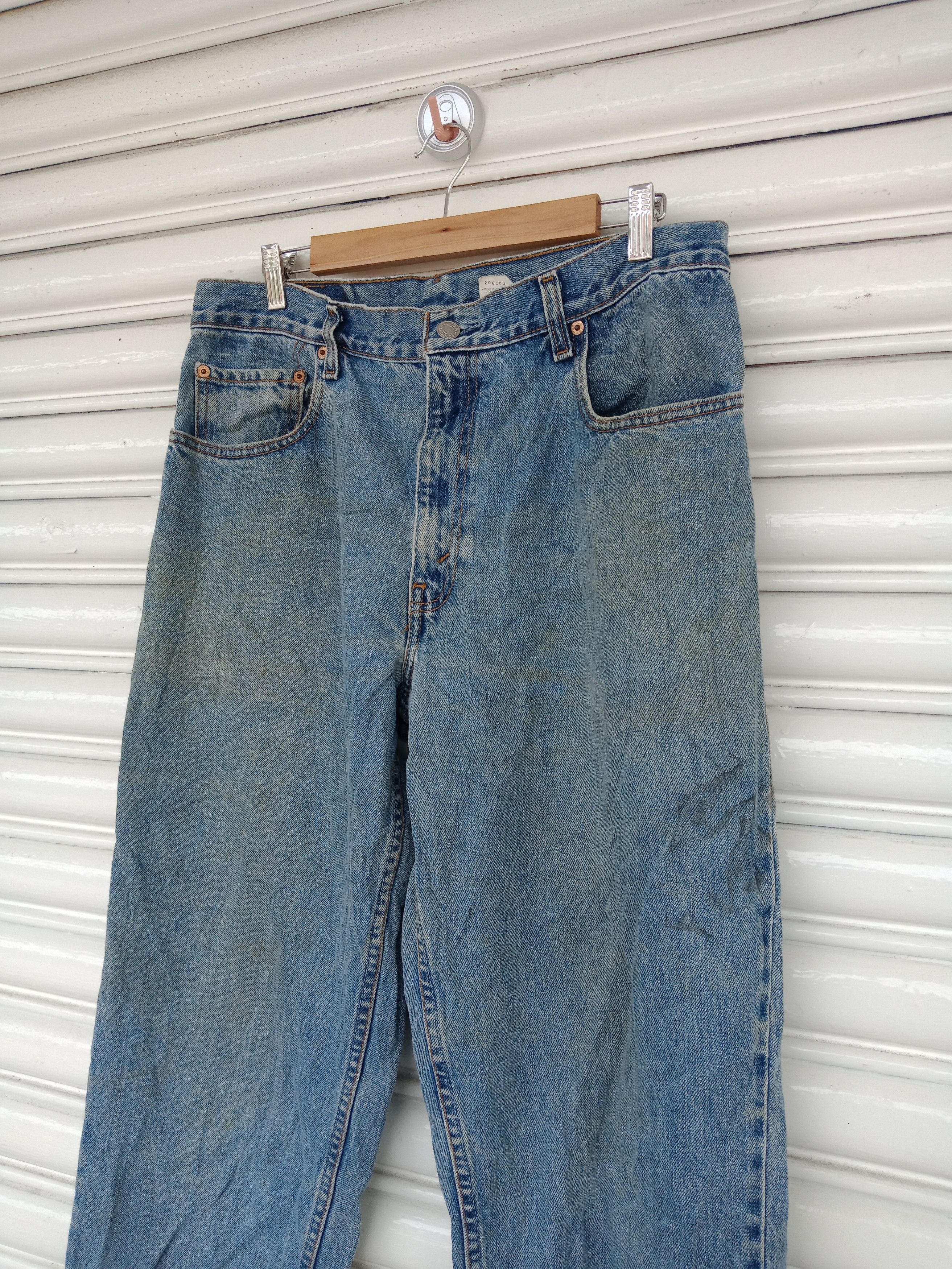 Levi's Levi's 560 Distressed Light Washed Loose Fit Tapered Legs Size US 34 / EU 50 - 7 Thumbnail