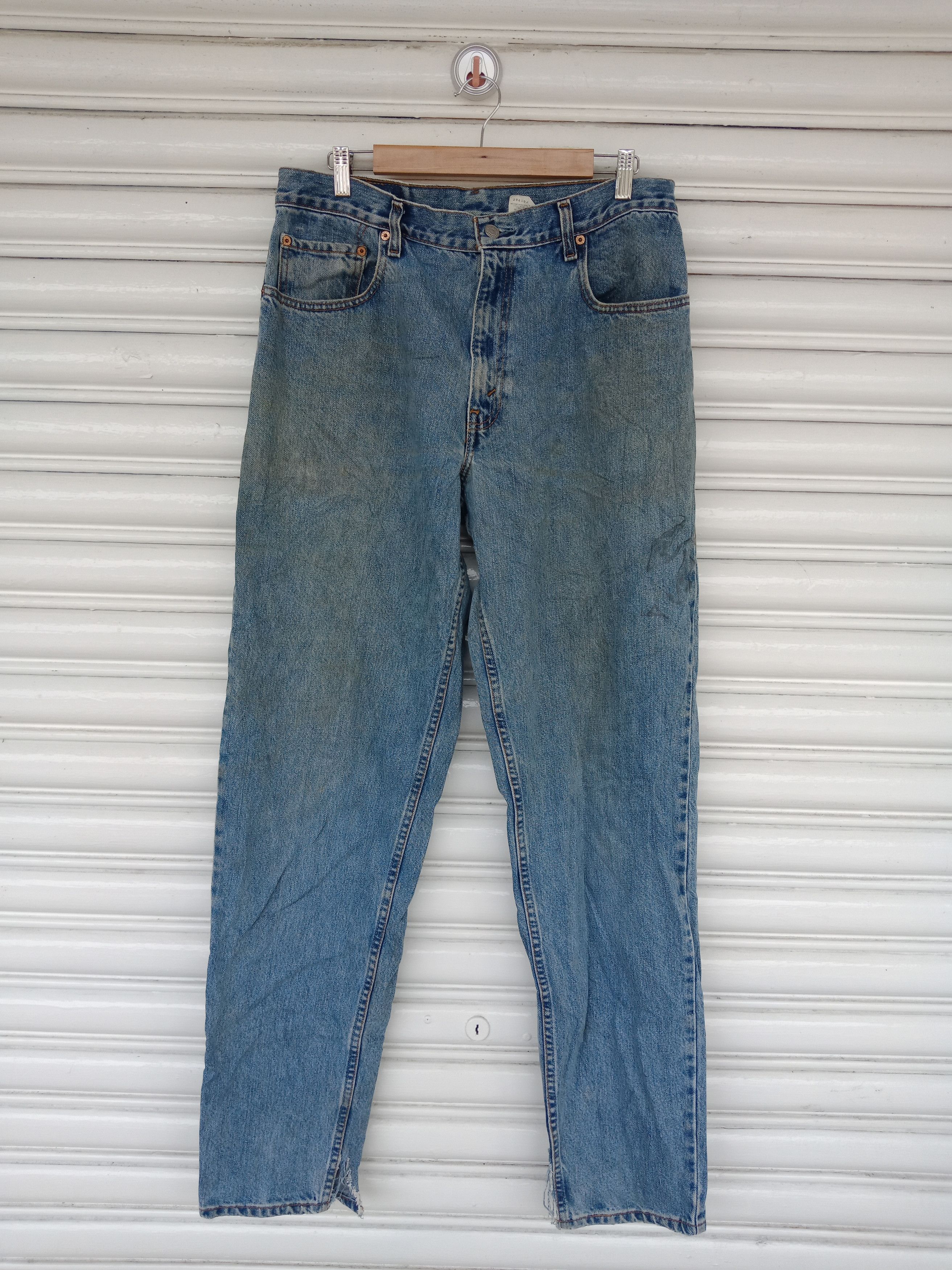 Levi's Levi's 560 Distressed Light Washed Loose Fit Tapered Legs Size US 34 / EU 50 - 1 Thumbnail