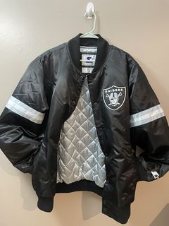 Vintage 1980s Oakland Raiders Starter Satin Black Jacket