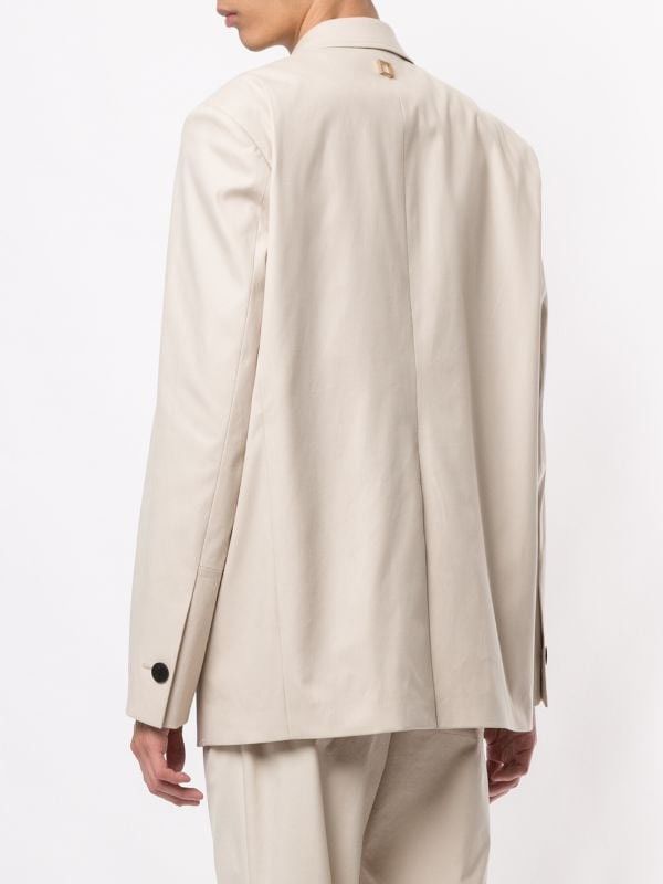 Wooyoungmi NEW SS20 sz46 Beige Double Breasted Cotton Blazer Jacket Size US S / EU 44-46 / 1 - 2 Thumbnail