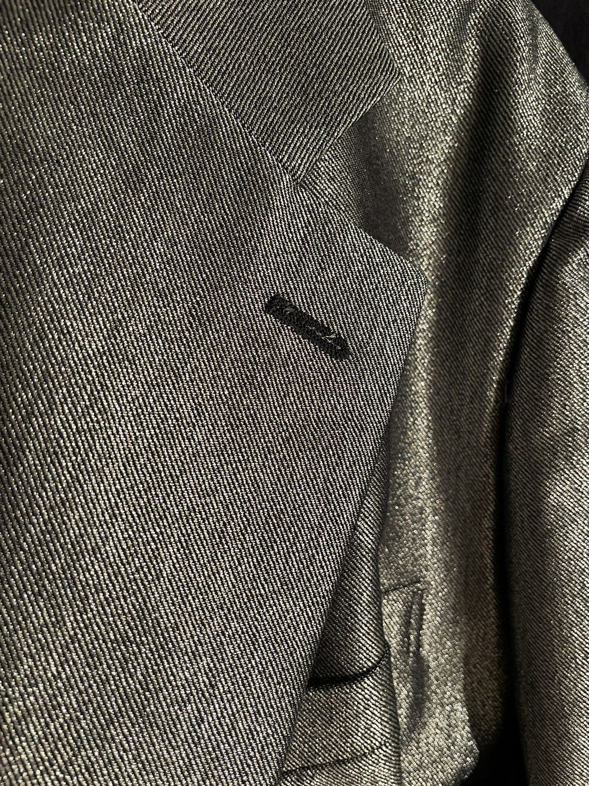Comme des Garcons Homme Plus NEW M Metallic Silver Deconstructed Folds Blazer Jacket Size US M / EU 48-50 / 2 - 12 Thumbnail