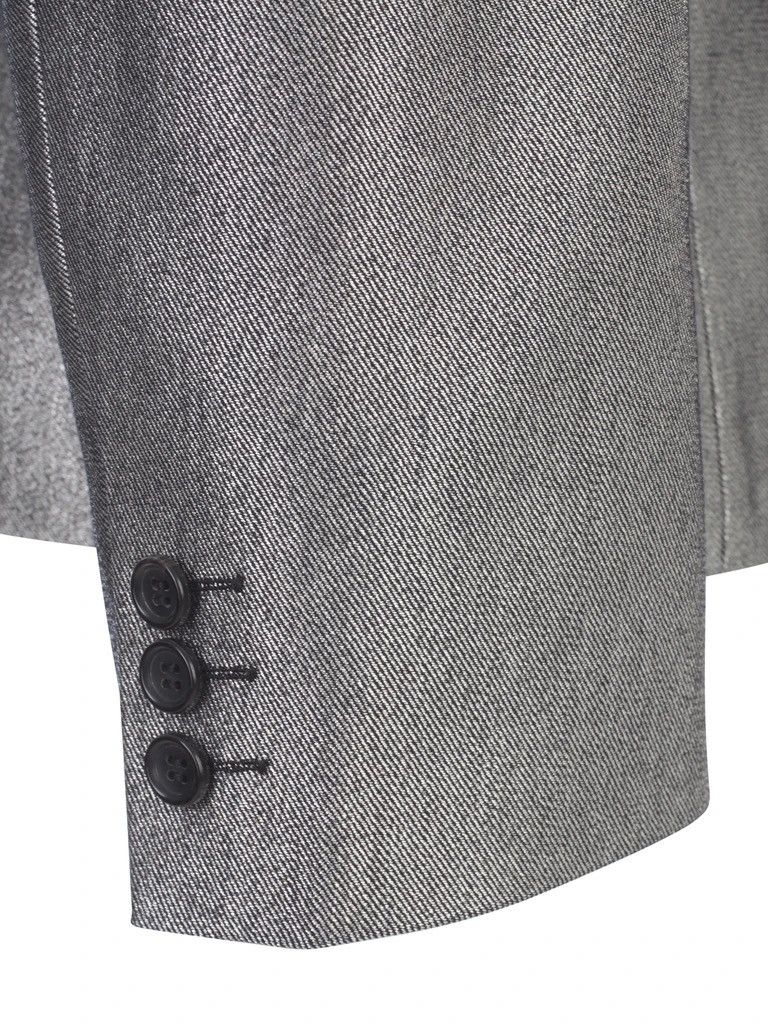 Comme des Garcons Homme Plus NEW M Metallic Silver Deconstructed Folds Blazer Jacket Size US M / EU 48-50 / 2 - 7 Thumbnail