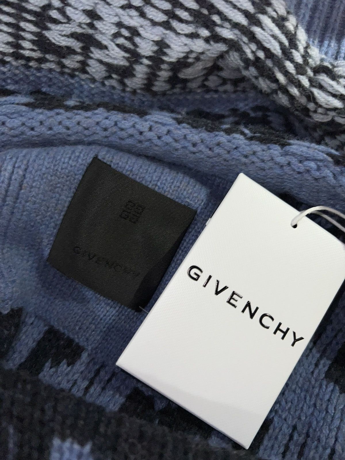 Givenchy NEW $2.2K M Chito Wool Patchwork Ribbed Blue Knit Sweater Size US M / EU 48-50 / 2 - 4 Thumbnail