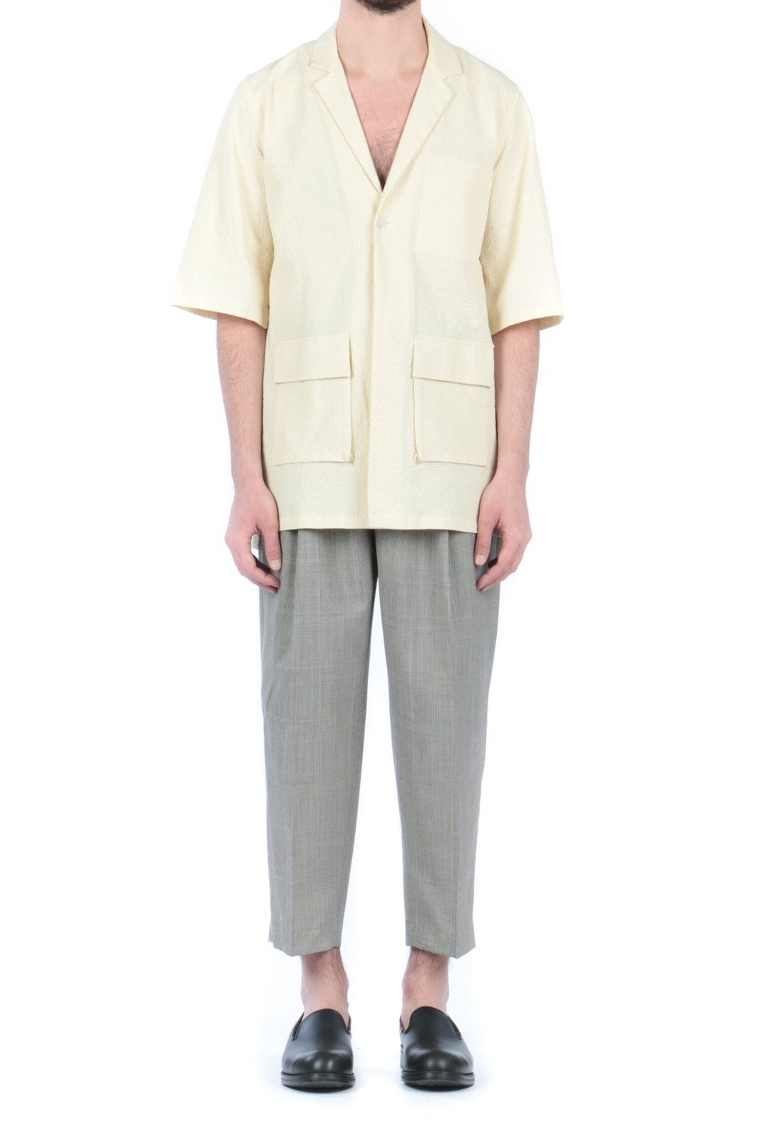 Other Ecole de Pensée Seersucker Lab Oversized Pockets Ivory Shirt Size US M / EU 48-50 / 2 - 2 Thumbnail