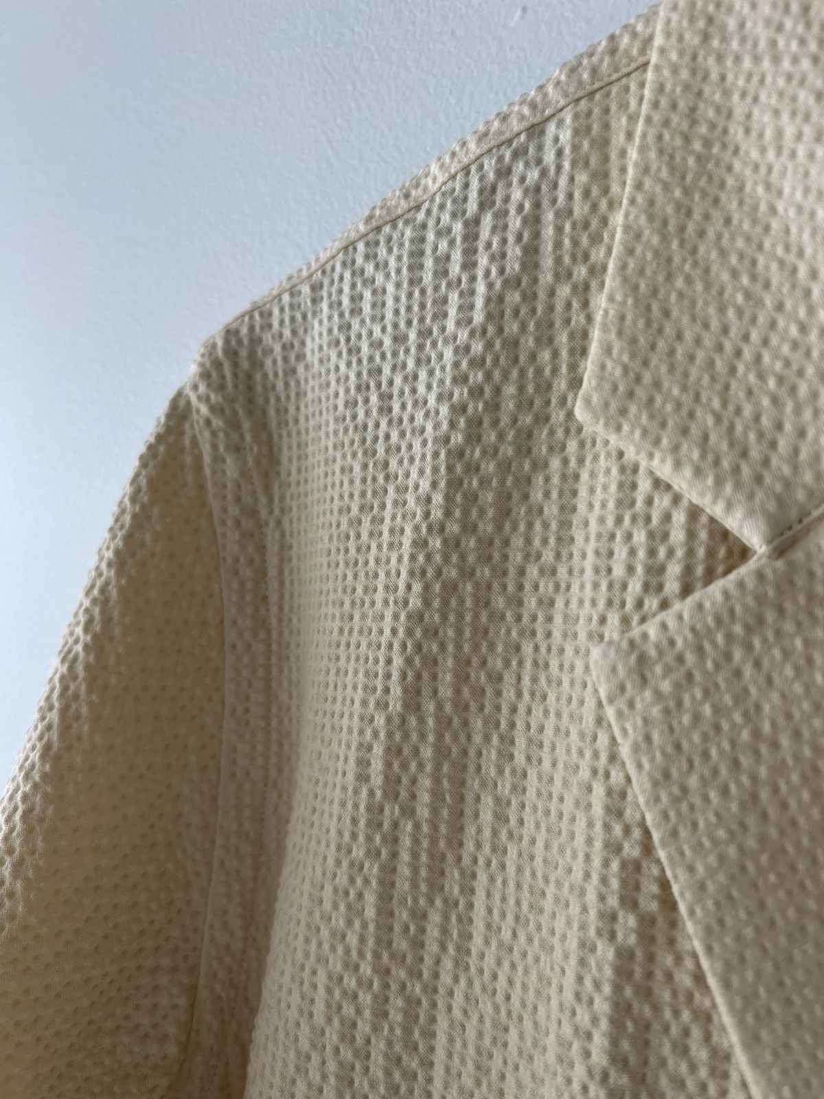 Other Ecole de Pensée Seersucker Lab Oversized Pockets Ivory Shirt Size US M / EU 48-50 / 2 - 11 Thumbnail