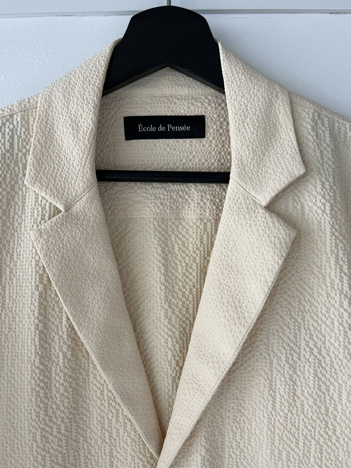 Other Ecole de Pensée Seersucker Lab Oversized Pockets Ivory Shirt Size US M / EU 48-50 / 2 - 8 Thumbnail