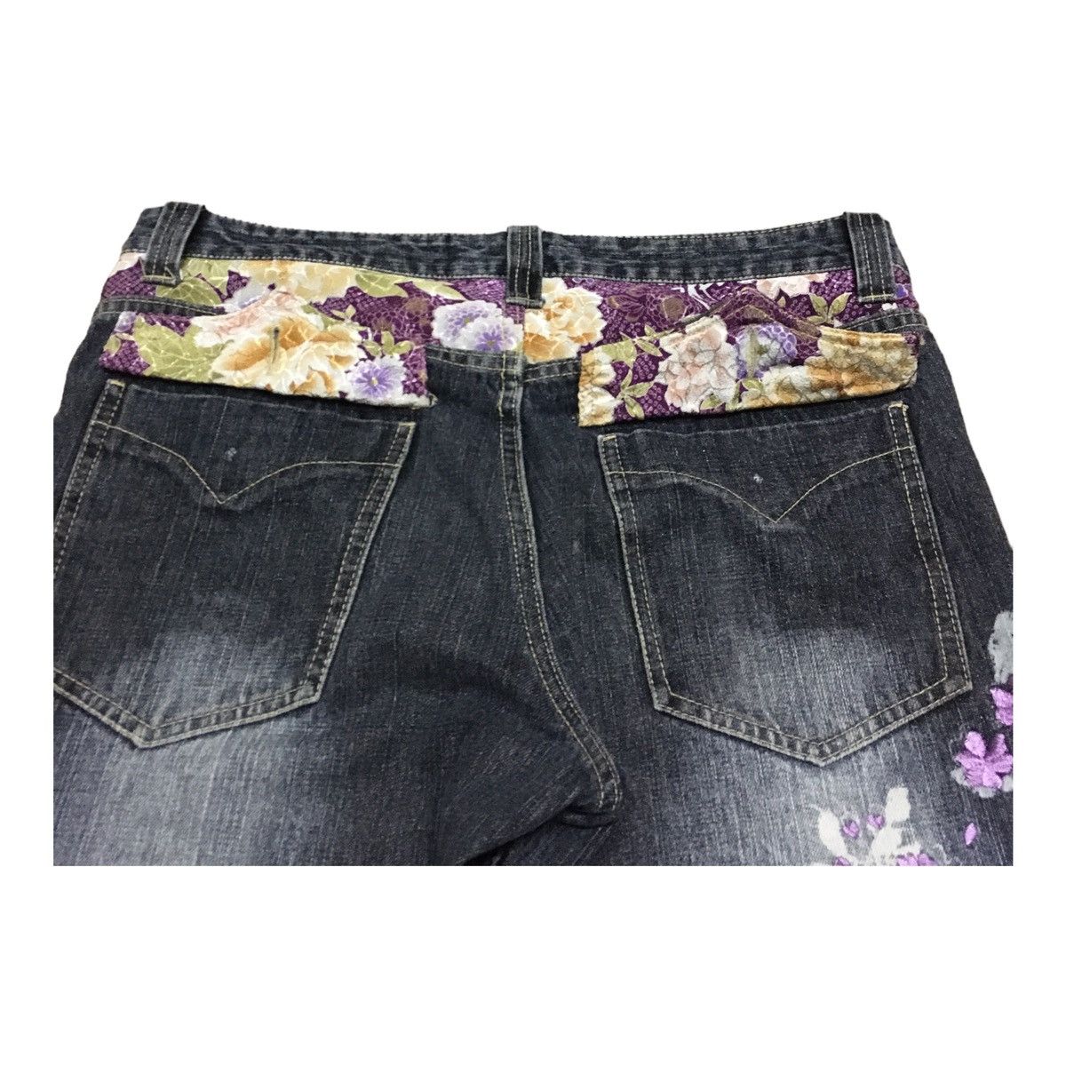 If Six Was Nine × Japanese Brand Rare Design Vintage Japanese Brand GUMU Sukajan Jeans 1990s Size US 35 - 8 Thumbnail