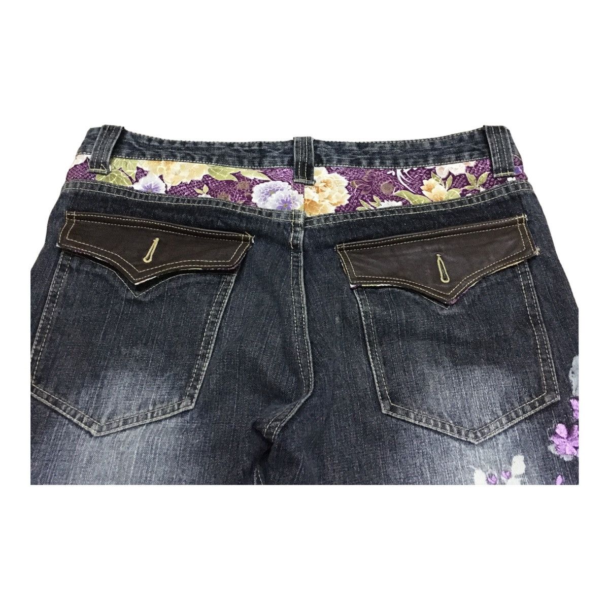 If Six Was Nine × Japanese Brand Rare Design Vintage Japanese Brand GUMU Sukajan Jeans 1990s Size US 35 - 4 Thumbnail