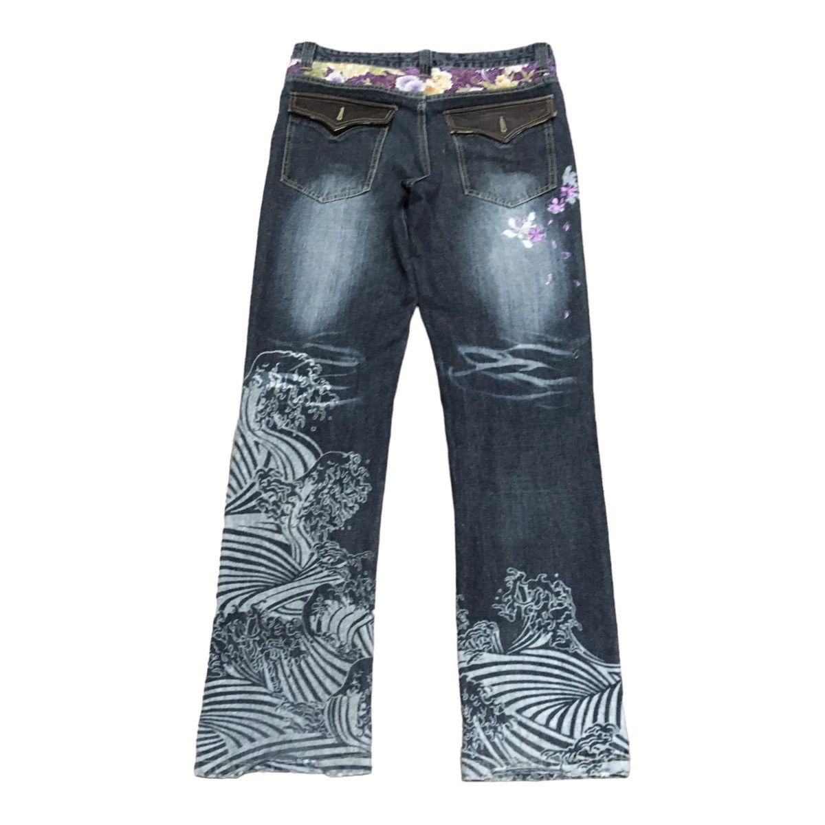 If Six Was Nine × Japanese Brand Rare Design Vintage Japanese Brand GUMU Sukajan Jeans 1990s Size US 35 - 2 Thumbnail
